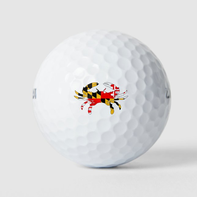 Maryland Flag Crab Golf Balls Golfball (Vorderseite)