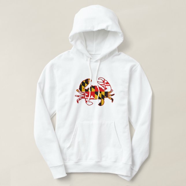 Maryland Flag Crab Hoodie (Design vorne)
