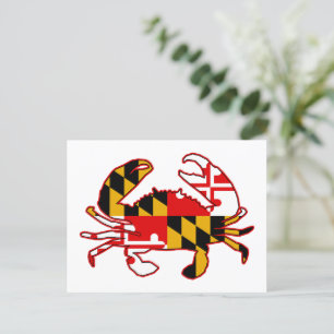 Maryland Flag Crab Postkarte