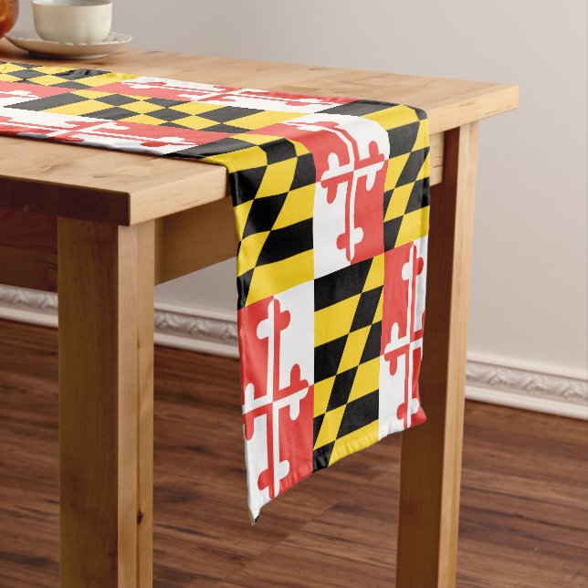 Maryland Flag Custom 14" X 72" Table Runner Kurzer Tischläufer (Beispiel)