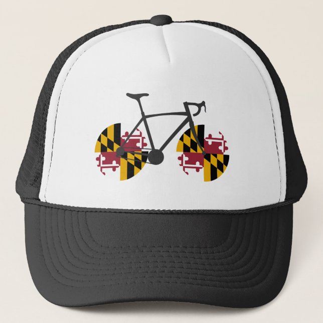 Maryland Flag Cycling Truckerkappe (Vorderseite)