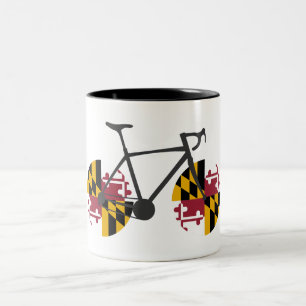 Maryland Flag Cycling Zweifarbige Tasse