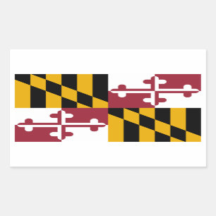 Maryland Flag Decal (Set 4) Rechteckiger Aufkleber