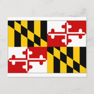 Maryland Flag der Vereinigten Staaten Postkarte