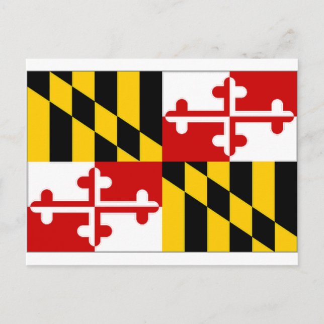 Maryland Flag der Vereinigten Staaten Postkarte (Vorderseite)