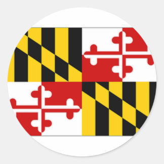 Maryland Flag der Vereinigten Staaten Runder Aufkleber