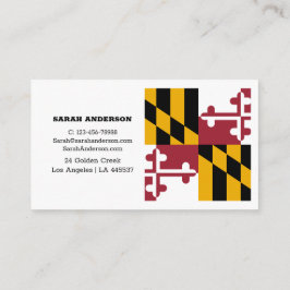 Maryland Flag Elegante Business Card/USA Visitenkarte