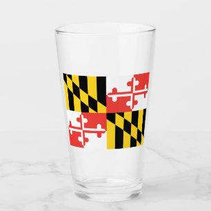 Maryland Flag Glass Cup Glas