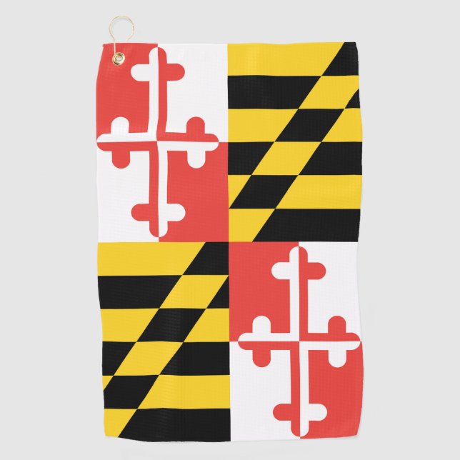 Maryland Flag Golf Towel Golfhandtuch (Vorderseite)