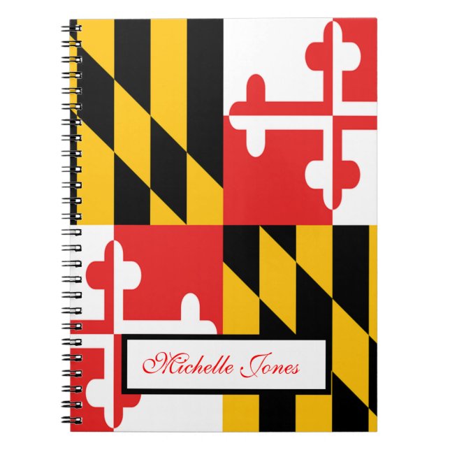 Maryland Flag Ihren Namen zu Hause hinzufügen Notizblock (Vorderseite)