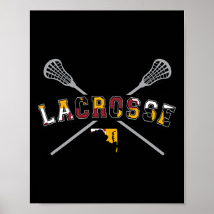Maryland Flag Lacrosse Boys Hoodie Mens Uni La La Poster