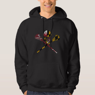 Maryland Flag Lacrosse Boys Men's Women's Uni Hoodie