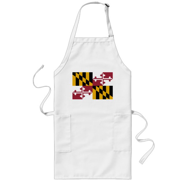 Maryland Flag Lange Schürze (Vorne)