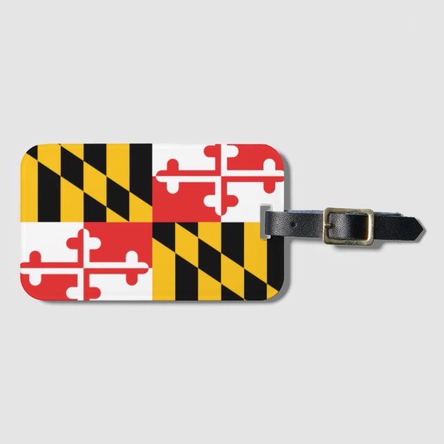 Maryland Flag Luggage Tag Gepäckanhänger (Vorderseite (Horizontal))