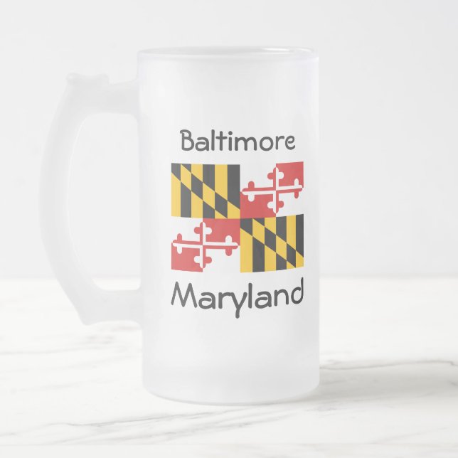 Maryland Flag Map City Tasse (Links)