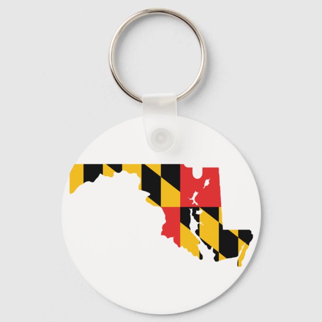 Maryland Flag Map Schlüsselanhänger (Vorderseite)