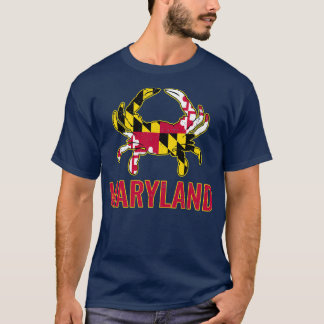 Maryland Flag Maryland Staat Crab Flag T-Shirt