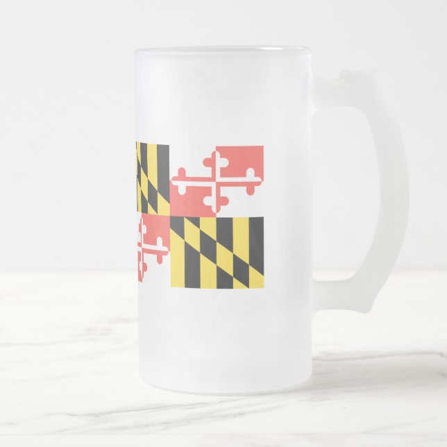 MARYLAND-Flag - Mattglas Bierglas (Rechts)