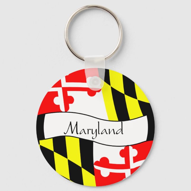 Maryland - FLAG - Name Schlüsselanhänger (Vorderseite)