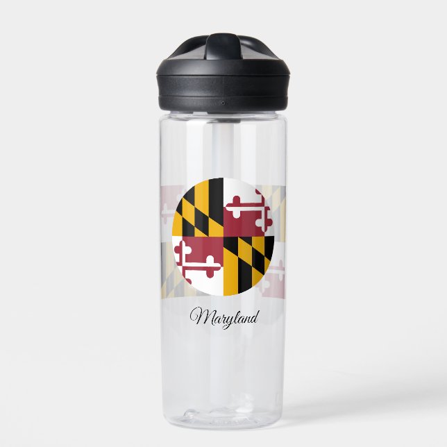 Maryland Flag, Patriotic USA, Maryland Trinkflasche (Vorderseite)