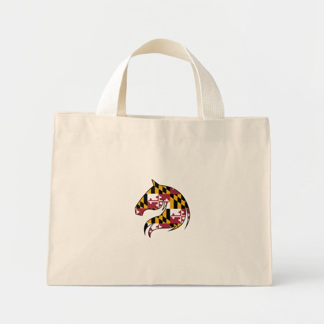 Maryland Flag Pferdekopf Tragetasche (Vorne)