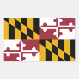 Maryland Flag Rechteckiger Aufkleber