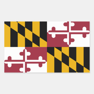Maryland Flag Rechteckiger Aufkleber