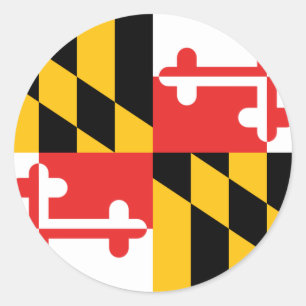 Maryland Flag Runder Aufkleber