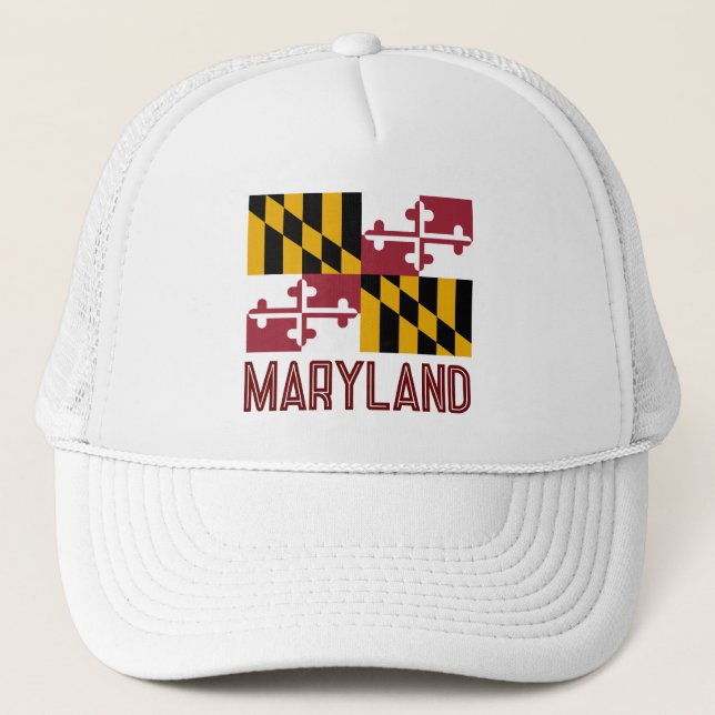 Maryland Flag Truckerkappe (Vorderseite)