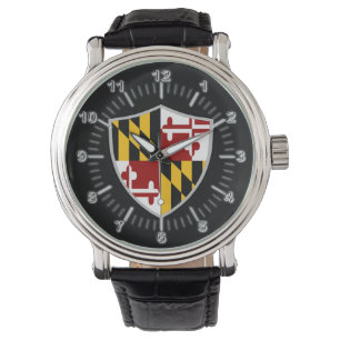 Maryland-Flagge Armbanduhr
