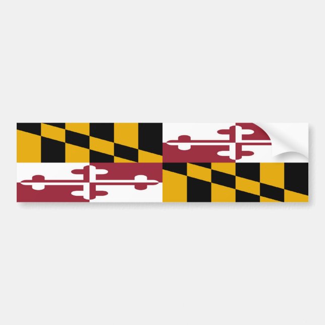 Maryland-Flagge Autoaufkleber (Vorne)