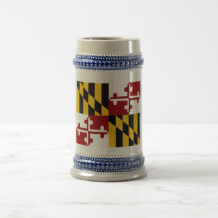 Maryland-Flagge Bierglas