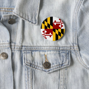 Maryland-Flagge Button