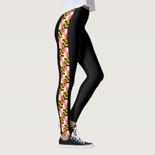Maryland-Flagge, die Streifen-Leggings-Yoga-Hosen Leggings
