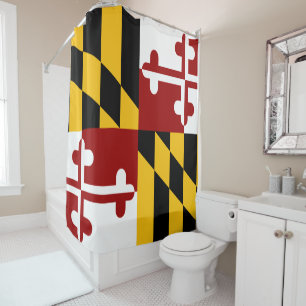 Maryland-Flagge Duschvorhang