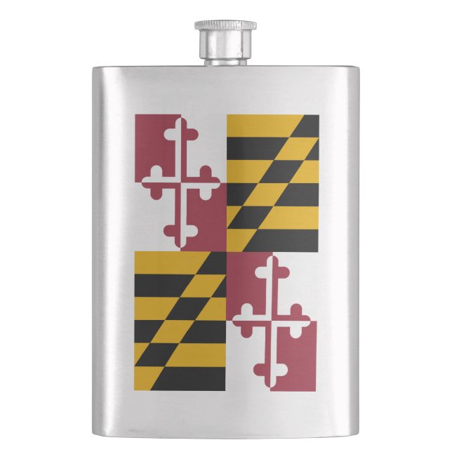 Maryland-Flagge Flachmann (Vorderseite)