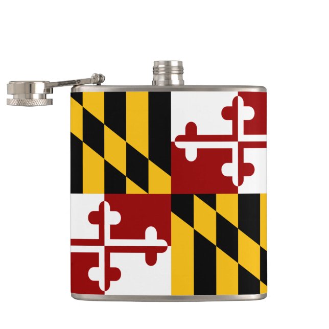 Maryland-Flagge Flachmann (Geöffnet)