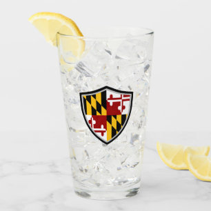 Maryland-Flagge Glas