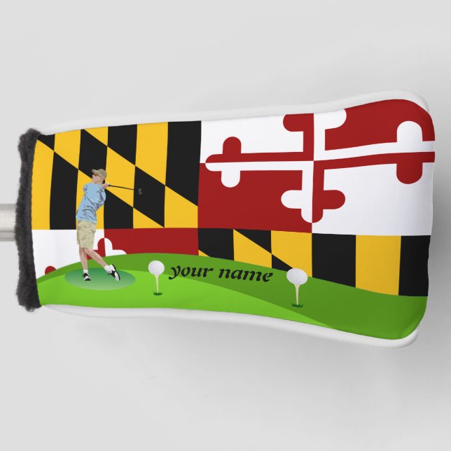 Maryland-Flagge Golf Headcover (Vorderseite)