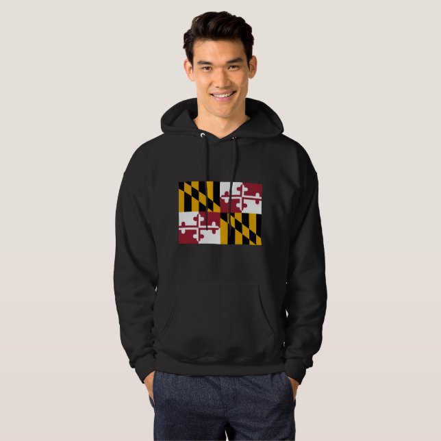 Maryland-Flagge Hoodie (Vorne ganz)