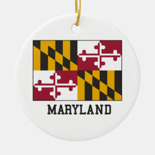 Maryland-Flagge Keramik Ornament