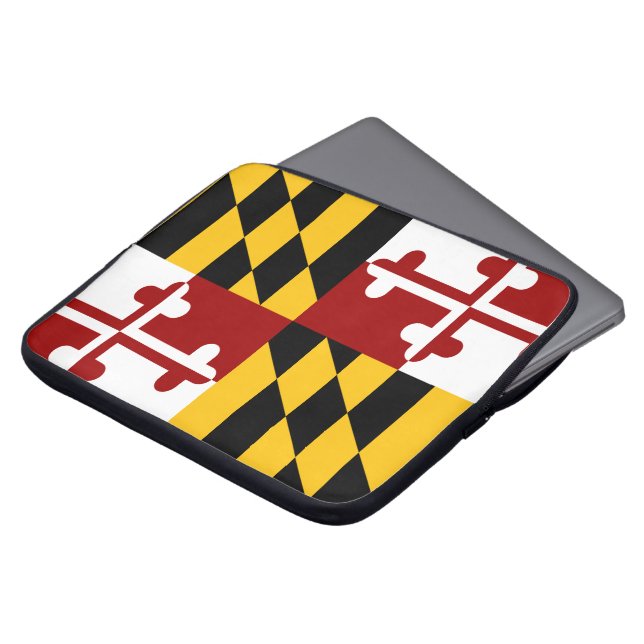 Maryland-Flagge Laptopschutzhülle (Vorne Oben)