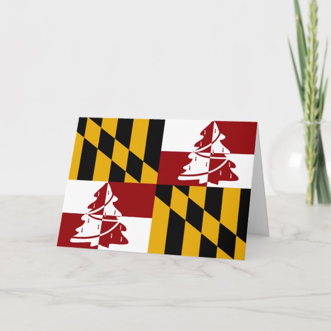 Maryland-Flagge Merryland Feiertagskarte (Vorderseite)