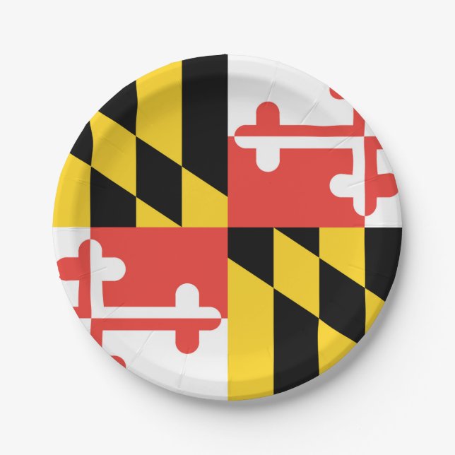 Maryland-Flagge Pappteller (Vorderseite)