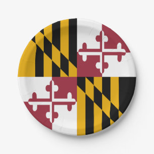 Maryland-Flagge Pappteller