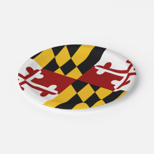 Maryland-Flagge Pappteller