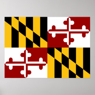 Maryland-Flagge Poster