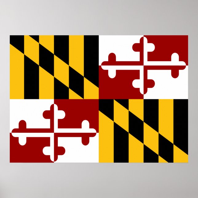 Maryland-Flagge Poster (Vorne)