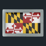 Maryland-Flagge Rechteckige Gürtelschnalle<br><div class="desc">Flagge des Staat Maryland</div>