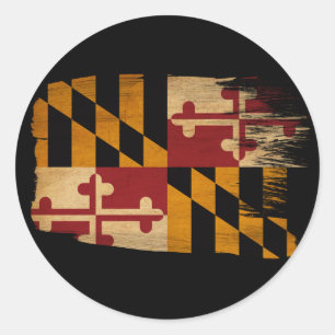 Maryland-Flagge Runder Aufkleber